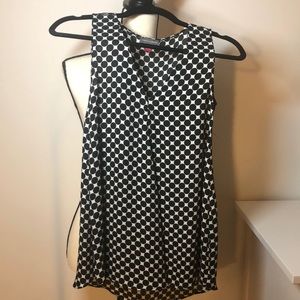 Vince Camuto Sleeveless Polkadot Blouse Top